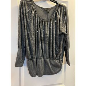 Grey embellished woman’s top size XL